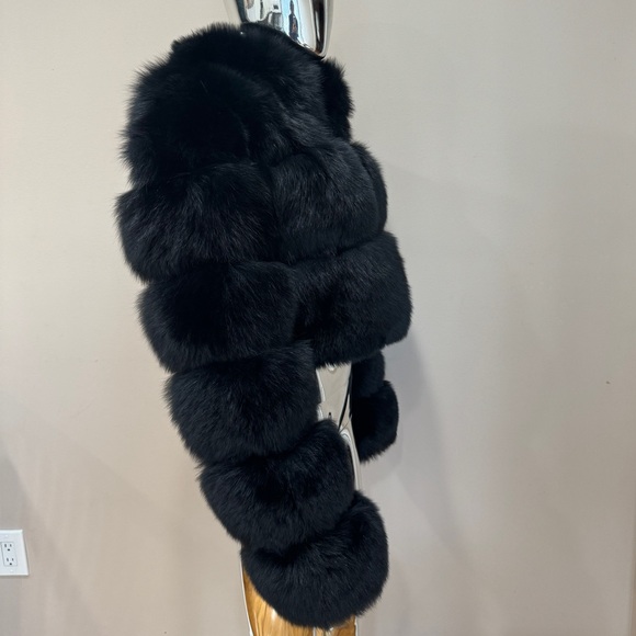 Fox Fur Bomber Jacket - Picture 4 of 5